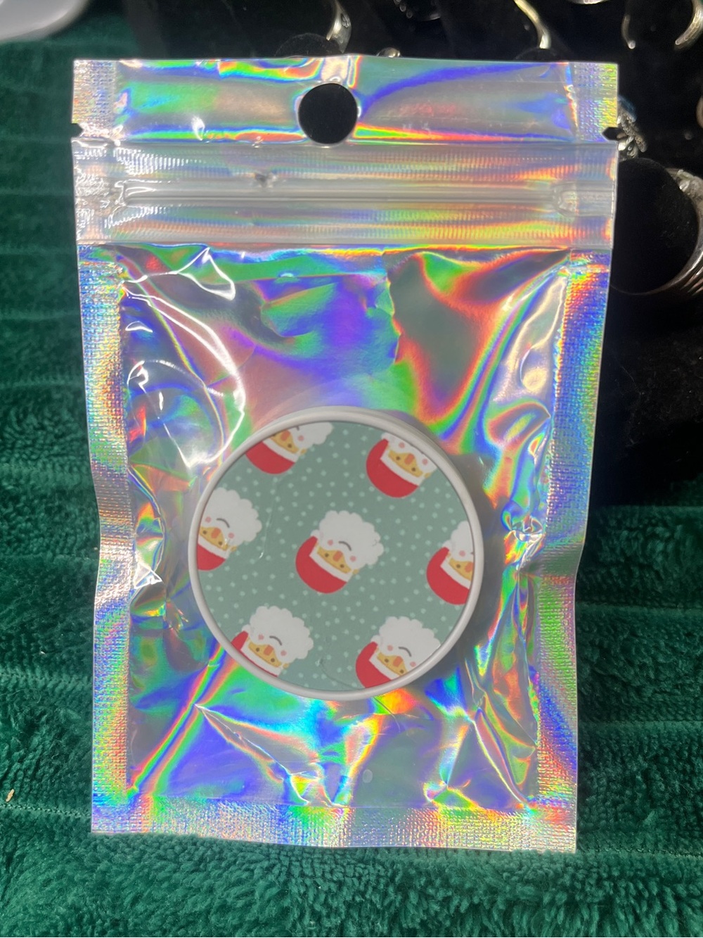 Santa themed pop socket